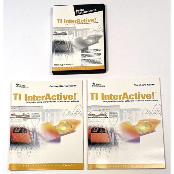2001 TEXAS INSTRUMENTS TI Interactive! Computer Software for Math Science SET - Picture 1 of 3